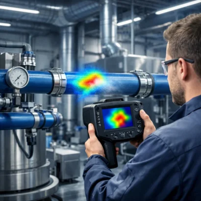 Rò rỉ khí nén và giải pháp camera sóng âm Fluke trong nhà máy