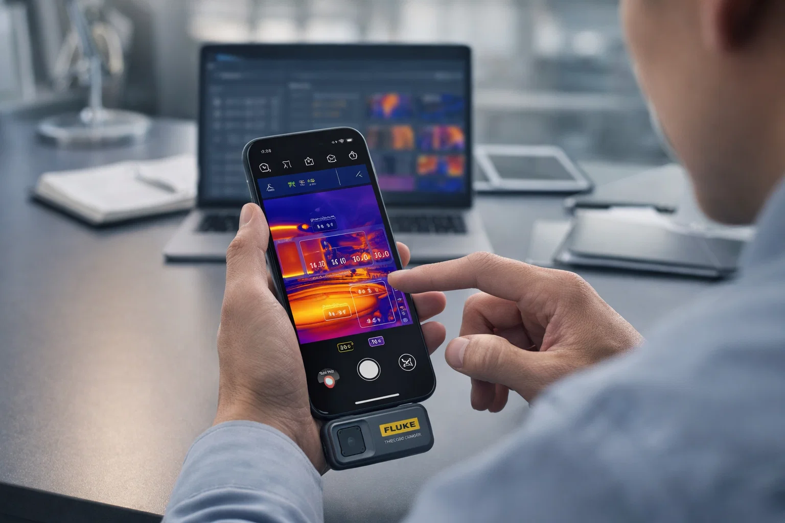 Ứng dụng Fluke iSee phân tích ảnh nhiệt và chia sẻ dữ liệu